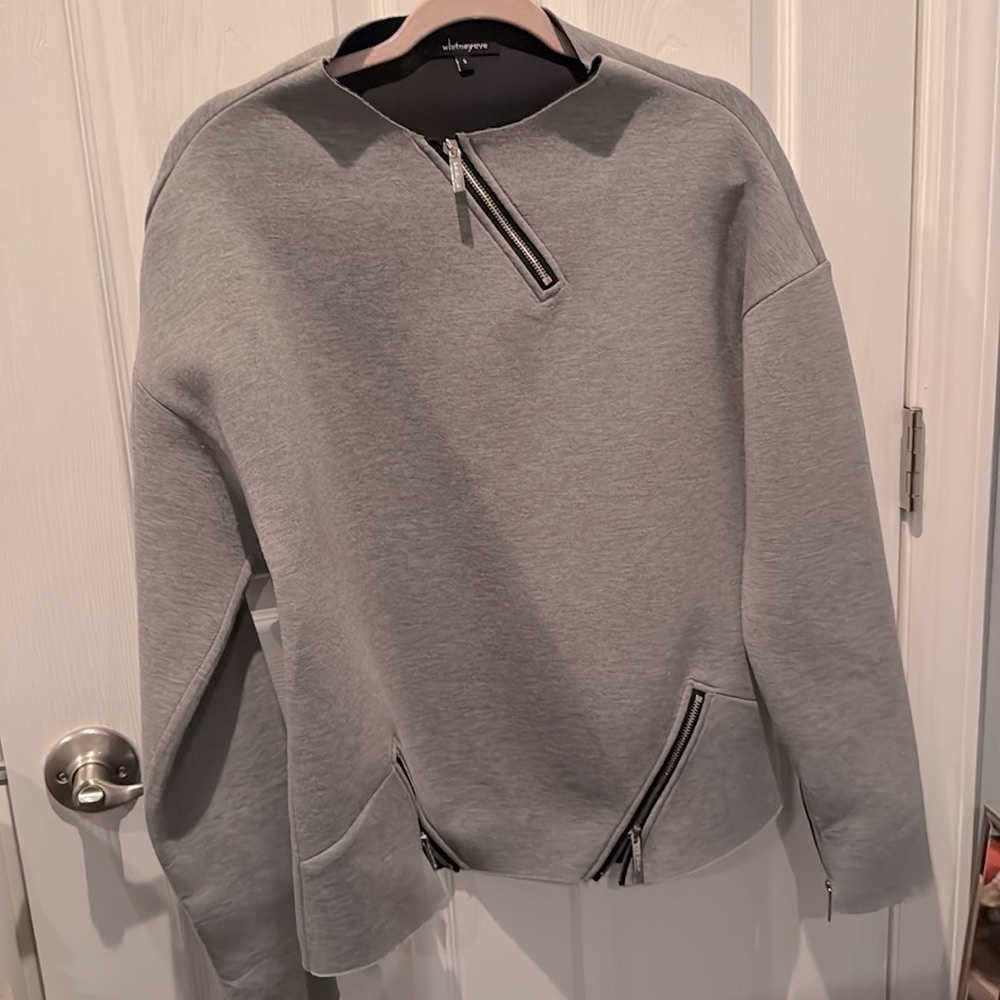 Whitney Eve Zipper Sweatshirt Sz S